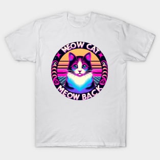 baby lasagna meow cat please meow back T-Shirt